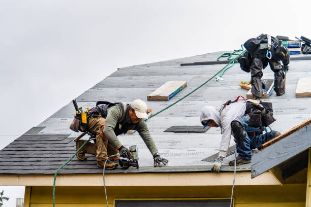 Professional Gutter Installation technician working in Wall, SD